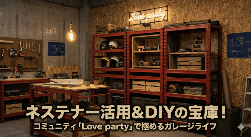 ネステナー活用事例＆DIYの宝庫！コミュニティ「Love party」でガレージライフを極めよう